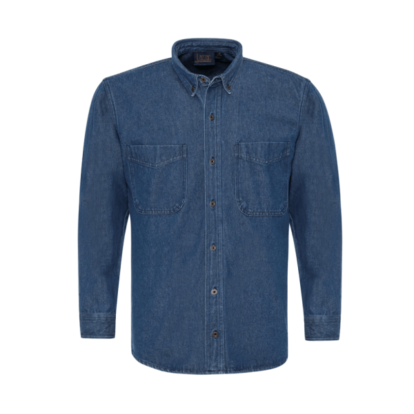 Denim 12.5 Oz Long Sleeve Shirt For Men